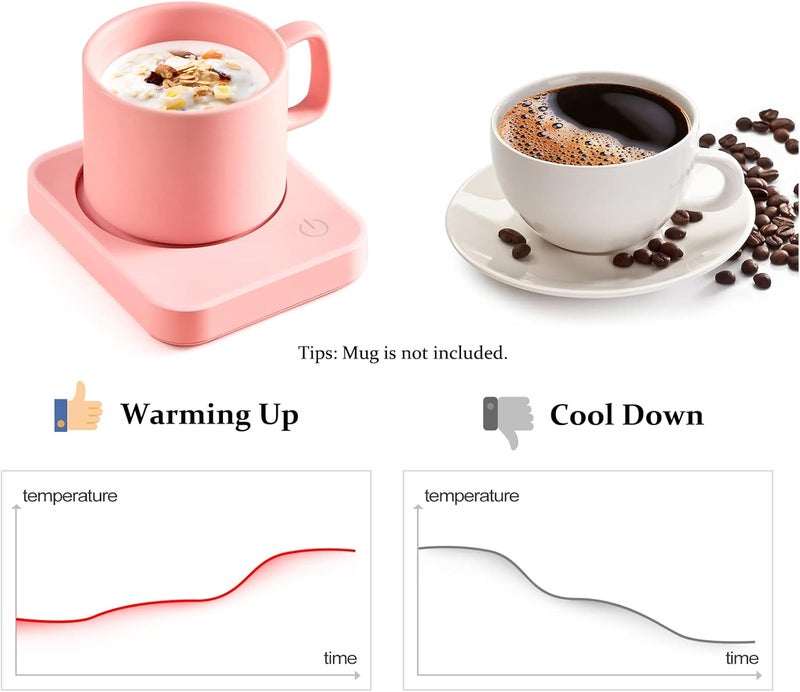 Vobaga Coffee Mug Warmer for Desk with Auto Shut Off & 3-Temp Settings, Coffee Cup Warmer with Smart Safety Alert Home Office Accessory, Perfect for Coffee, Tea, Milk (No Mug) - Image 4